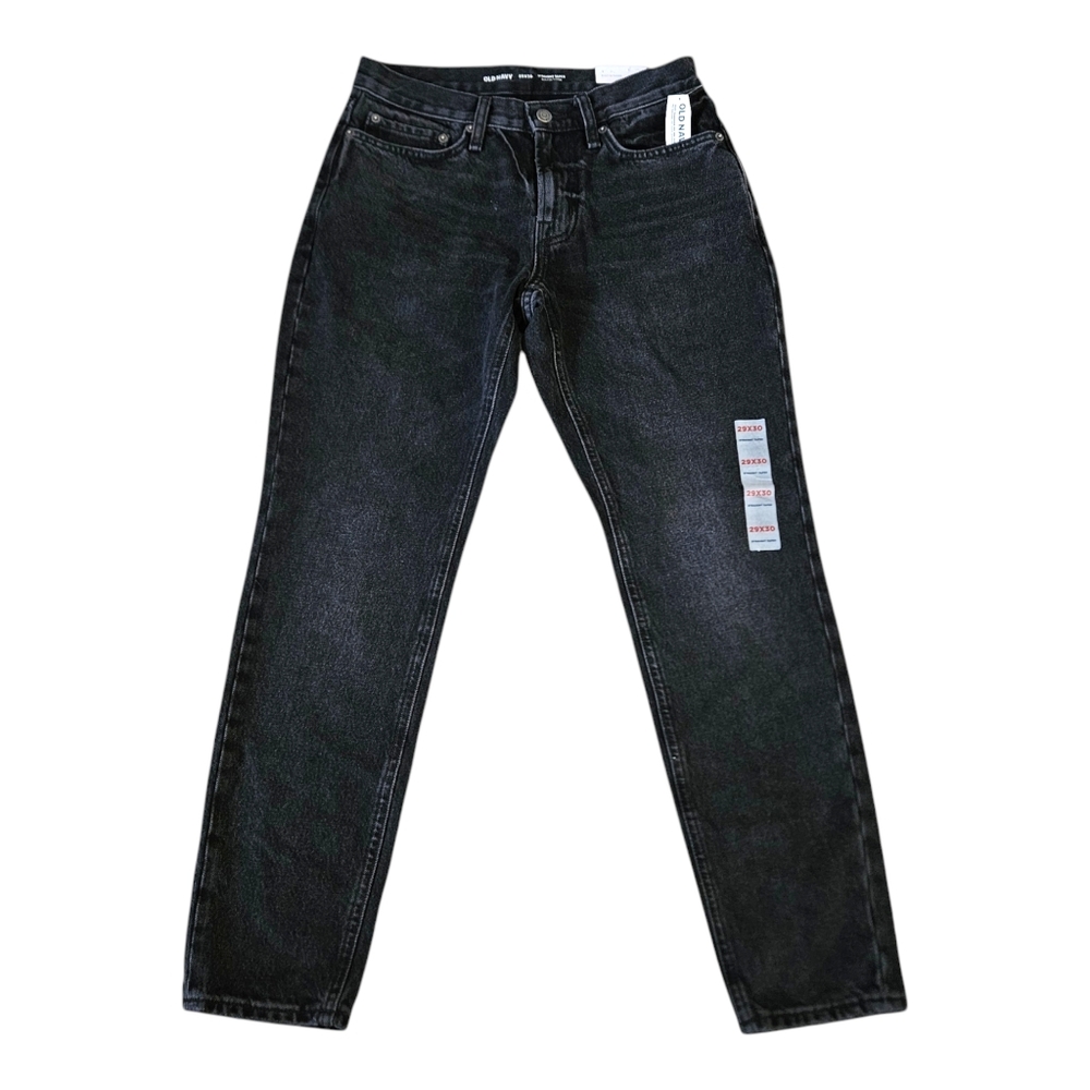 Old Navy Men's Straight Taper Jeans NEW Size 29X30 Black